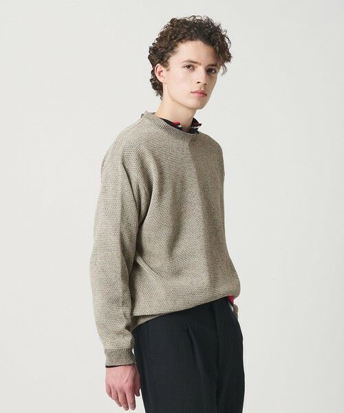 BEAUTY&YOUTH UNITED ARROWS / ビューティー&ユース ユナイテッドアローズ ニット・セーター | リネンブレンド メランジ クルーネック ニット ウォッシャブル | 詳細12
