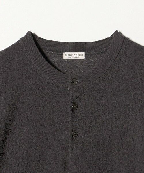 BEAUTY&YOUTH UNITED ARROWS / ビューティー&ユース ユナイテッドアローズ ニット・セーター | テクスチャード 3ボタン ヘンリーネック ニット ウォッシャブル | 詳細2