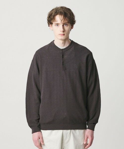 BEAUTY&YOUTH UNITED ARROWS / ビューティー&ユース ユナイテッドアローズ ニット・セーター | テクスチャード 3ボタン ヘンリーネック ニット ウォッシャブル | 詳細3