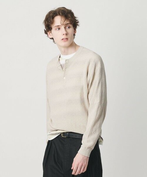 BEAUTY&YOUTH UNITED ARROWS / ビューティー&ユース ユナイテッドアローズ ニット・セーター | テクスチャード 3ボタン ヘンリーネック ニット ウォッシャブル | 詳細15