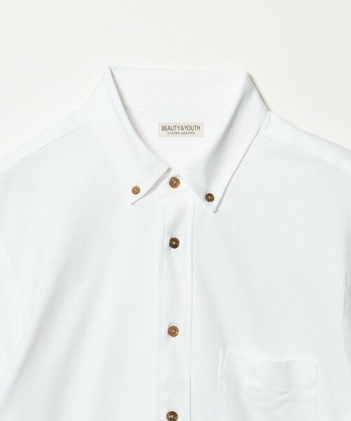 BEAUTY&YOUTH UNITED ARROWS / ビューティー&ユース ユナイテッドアローズ シャツ・ブラウス | クイック ストレッチ シャンブレー ボタンダウン 半袖シャツ SLIM型 吸水速乾機能付き | 詳細3