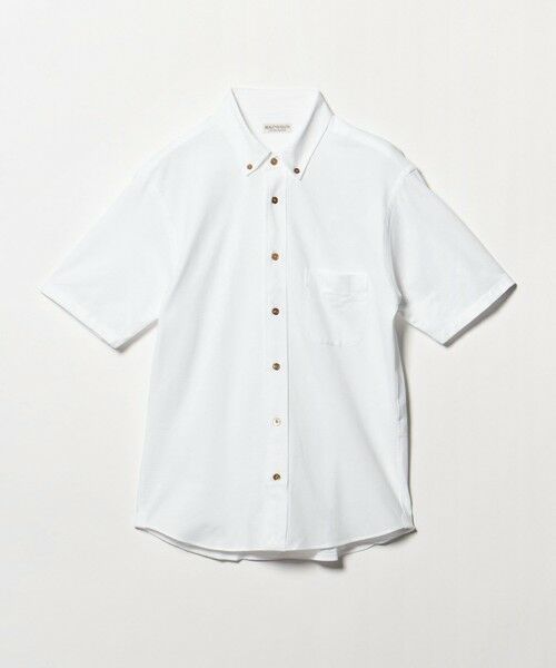BEAUTY&YOUTH UNITED ARROWS / ビューティー&ユース ユナイテッドアローズ シャツ・ブラウス | クイック ストレッチ シャンブレー ボタンダウン 半袖シャツ SLIM型 吸水速乾機能付き（WHITE）
