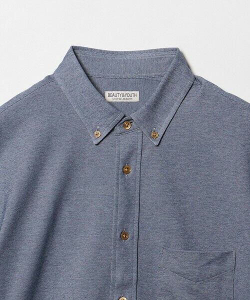 BEAUTY&YOUTH UNITED ARROWS / ビューティー&ユース ユナイテッドアローズ シャツ・ブラウス | クイック ストレッチ シャンブレー ボタンダウン 半袖シャツ SLIM型 吸水速乾機能付き | 詳細4