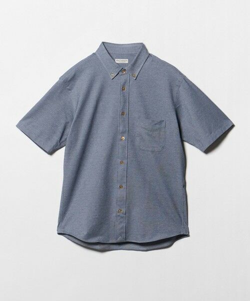 BEAUTY&YOUTH UNITED ARROWS / ビューティー&ユース ユナイテッドアローズ シャツ・ブラウス | クイック ストレッチ シャンブレー ボタンダウン 半袖シャツ SLIM型 吸水速乾機能付き（COBALT）