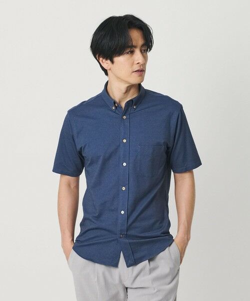 BEAUTY&YOUTH UNITED ARROWS / ビューティー&ユース ユナイテッドアローズ シャツ・ブラウス | クイック ストレッチ シャンブレー ボタンダウン 半袖シャツ SLIM型 吸水速乾機能付き | 詳細20