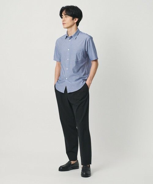 BEAUTY&YOUTH UNITED ARROWS / ビューティー&ユース ユナイテッドアローズ シャツ・ブラウス | クイック ストレッチ ストライプ シャンブレー ボタンダウン 半袖シャツ SLIM型 吸水速乾機能付き | 詳細3