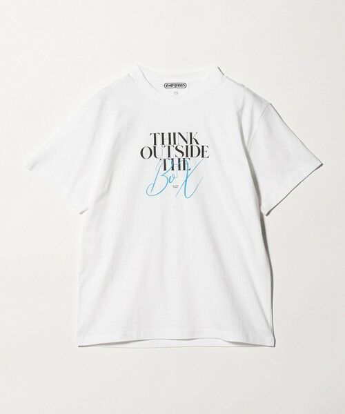 BEAUTY&YOUTH UNITED ARROWS / ビューティー&ユース ユナイテッドアローズ カットソー | ＜evergreen＞シンク アウトサイド Tシャツ（WHITE）