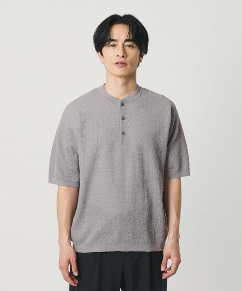 BEAUTY&YOUTH UNITED ARROWS / ビューティー&ユース ユナイテッドアローズ ニット・セーター | エアミラノ ヘンリーネック ニット ウォッシャブル 抗菌 防臭機能付き | 詳細3