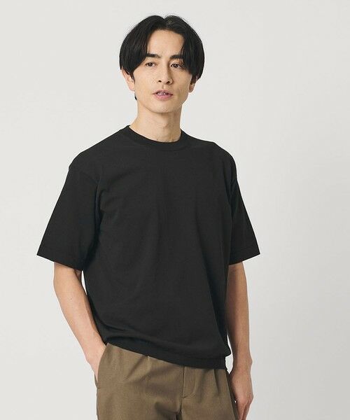 BEAUTY&YOUTH UNITED ARROWS / ビューティー&ユース ユナイテッドアローズ ニット・セーター | デオドラント ニットTシャツ 抗菌防臭 ウォッシャブル（BLACK）