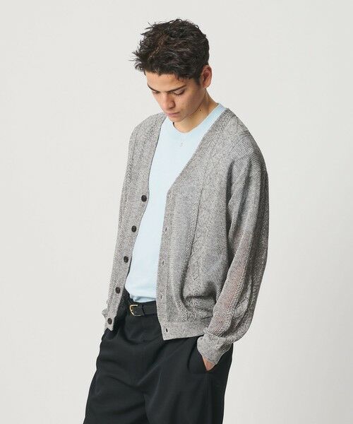 BEAUTY&YOUTH UNITED ARROWS / ビューティー&ユース ユナイテッドアローズ カーディガン・ボレロ | アイレットパターン シアー カーディガン | 詳細1