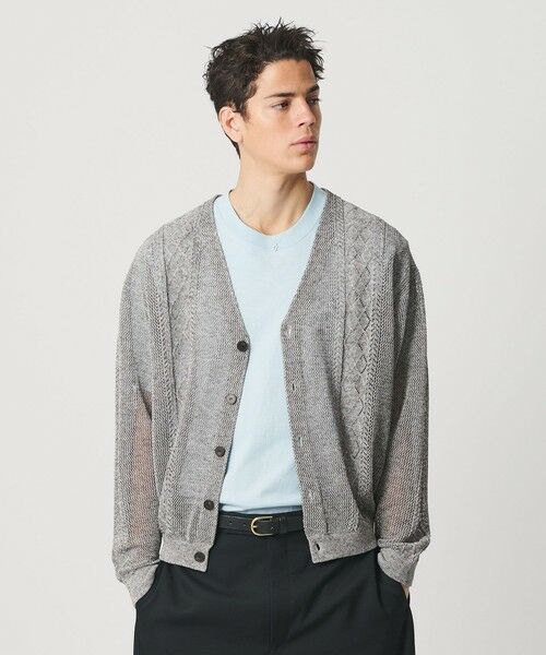 BEAUTY&YOUTH UNITED ARROWS / ビューティー&ユース ユナイテッドアローズ カーディガン・ボレロ | アイレットパターン シアー カーディガン | 詳細4