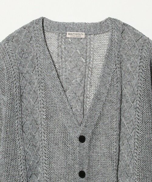 BEAUTY&YOUTH UNITED ARROWS / ビューティー&ユース ユナイテッドアローズ カーディガン・ボレロ | アイレットパターン シアー カーディガン | 詳細6