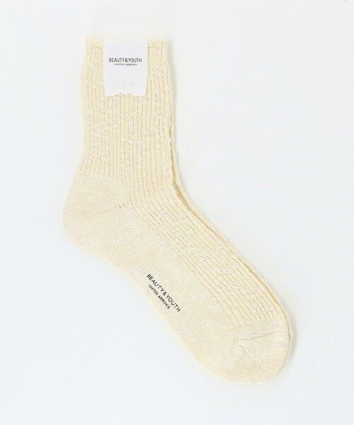 BEAUTY&YOUTH UNITED ARROWS / ビューティー&ユース ユナイテッドアローズ ソックス | ビッグ スラブ  クウォータ— ソックス（OFF WHITE）
