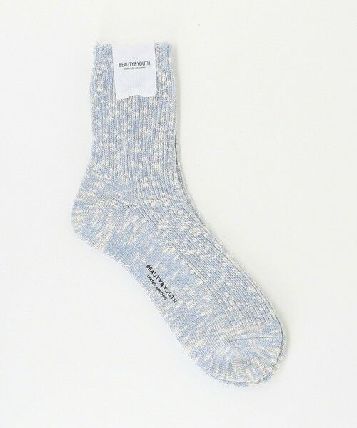 BEAUTY&YOUTH UNITED ARROWS / ビューティー&ユース ユナイテッドアローズ ソックス | ビッグ スラブ  クウォータ— ソックス（LT.BLUE）