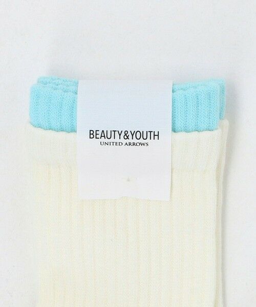 BEAUTY&YOUTH UNITED ARROWS / ビューティー&ユース ユナイテッドアローズ ソックス | レイヤード リブ パイル クウォータ— ソックス | 詳細2