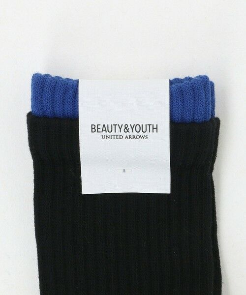 BEAUTY&YOUTH UNITED ARROWS / ビューティー&ユース ユナイテッドアローズ ソックス | レイヤード リブ パイル クウォータ— ソックス | 詳細5