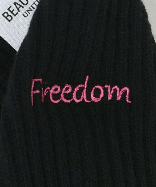 BEAUTY&YOUTH UNITED ARROWS / ビューティー&ユース ユナイテッドアローズ ソックス | フリーダム スタンダード エンブロイダリー ロゴ クウォーター ソックス | 詳細10