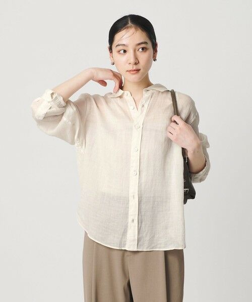 BEAUTY&YOUTH UNITED ARROWS / ビューティー&ユース ユナイテッドアローズ シャツ・ブラウス | 麻 レギュラーカラー シャツ ウォッシャブル | 詳細1