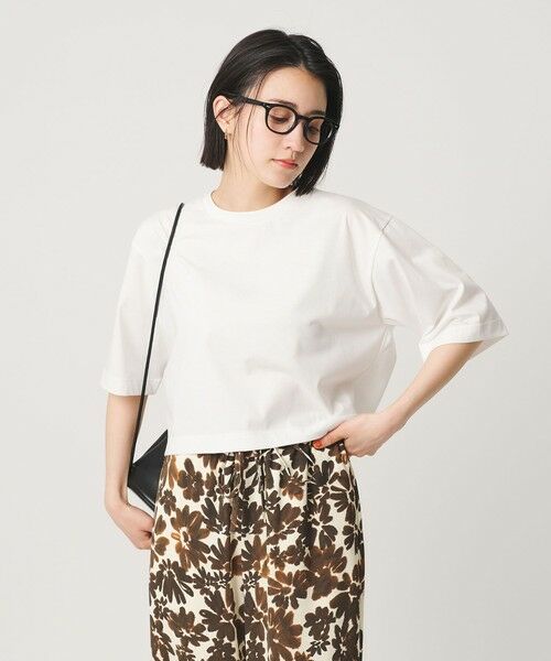 BEAUTY&YOUTH UNITED ARROWS / ビューティー&ユース ユナイテッドアローズ Tシャツ | コットンポリエステル クロップド Tシャツ | 詳細1