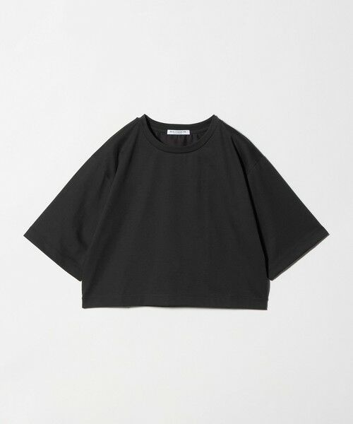 BEAUTY&YOUTH UNITED ARROWS / ビューティー&ユース ユナイテッドアローズ Tシャツ | コットンポリエステル クロップド Tシャツ（BLACK）