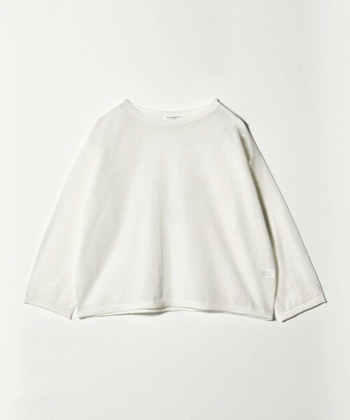 BEAUTY&YOUTH UNITED ARROWS / ビューティー&ユース ユナイテッドアローズ ニット・セーター | 麻ブレンド ルーズ ボートネック ニットプルオーバー ウォッシャブル（WHITE）
