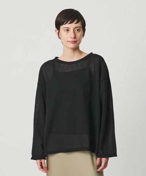 BEAUTY&YOUTH UNITED ARROWS / ビューティー&ユース ユナイテッドアローズ ニット・セーター | 麻ブレンド ルーズ ボートネック ニットプルオーバー ウォッシャブル | 詳細7