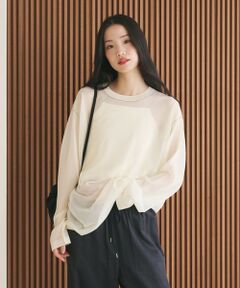 BEAUTY&YOUTH UNITED ARROWS / ビューティー&ユース ユナイテッドアローズ ニット・セーター | レーヨンナイロン ライン シアーニット プルオーバー ウォッシャブル