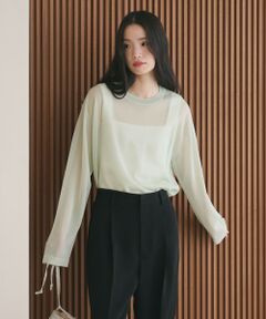 BEAUTY&YOUTH UNITED ARROWS / ビューティー&ユース ユナイテッドアローズ ニット・セーター | レーヨンナイロン ライン シアーニット プルオーバー ウォッシャブル