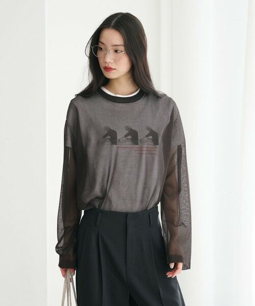 BEAUTY&YOUTH UNITED ARROWS / ビューティー&ユース ユナイテッドアローズ ニット・セーター | レーヨンナイロン ライン シアーニット プルオーバー ウォッシャブル | 詳細9