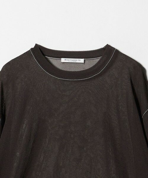 BEAUTY&YOUTH UNITED ARROWS / ビューティー&ユース ユナイテッドアローズ ニット・セーター | レーヨンナイロン ライン シアーニット プルオーバー ウォッシャブル | 詳細15