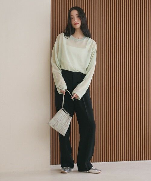 BEAUTY&YOUTH UNITED ARROWS / ビューティー&ユース ユナイテッドアローズ ニット・セーター | レーヨンナイロン ライン シアーニット プルオーバー ウォッシャブル | 詳細22