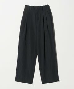 BEAUTY&YOUTH UNITED ARROWS / ビューティー&ユース ユナイテッドアローズ その他パンツ | 麻ブレンド バックゴム タック ワイドパンツ