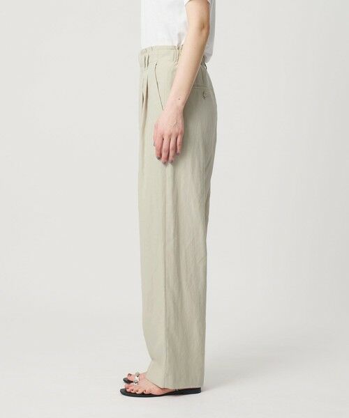 BEAUTY&YOUTH UNITED ARROWS / ビューティー&ユース ユナイテッドアローズ その他パンツ | 麻ブレンド バックゴム タック ワイドパンツ | 詳細12