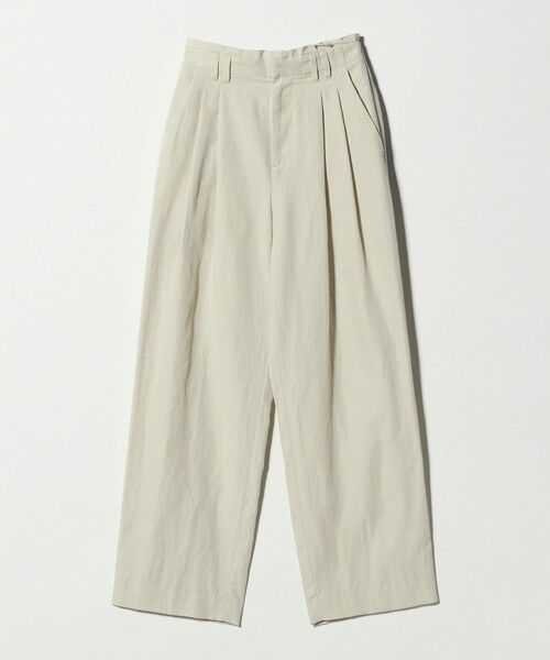 BEAUTY&YOUTH UNITED ARROWS / ビューティー&ユース ユナイテッドアローズ その他パンツ | 麻ブレンド バックゴム タック ワイドパンツ | 詳細10