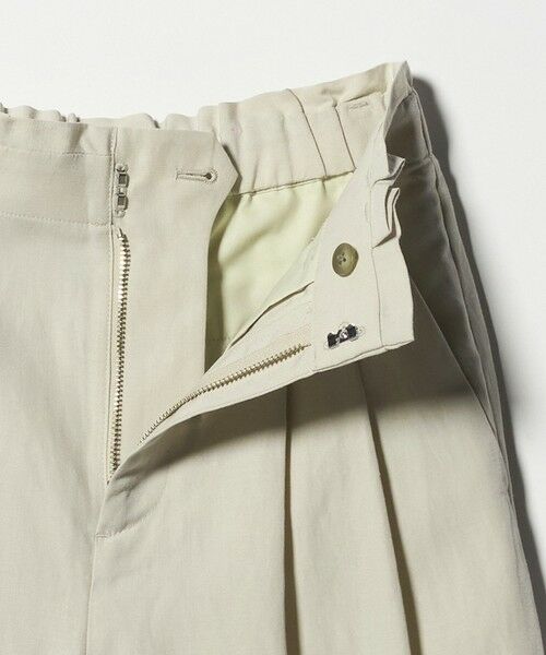 BEAUTY&YOUTH UNITED ARROWS / ビューティー&ユース ユナイテッドアローズ その他パンツ | 麻ブレンド バックゴム タック ワイドパンツ | 詳細12