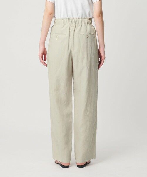 BEAUTY&YOUTH UNITED ARROWS / ビューティー&ユース ユナイテッドアローズ その他パンツ | 麻ブレンド バックゴム タック ワイドパンツ | 詳細9