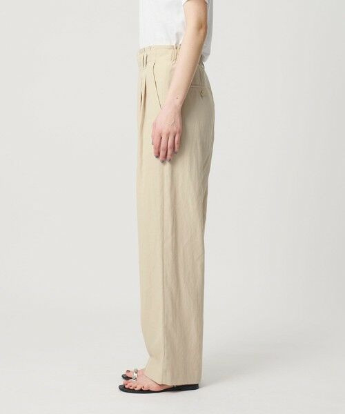BEAUTY&YOUTH UNITED ARROWS / ビューティー&ユース ユナイテッドアローズ その他パンツ | 麻ブレンド バックゴム タック ワイドパンツ | 詳細8