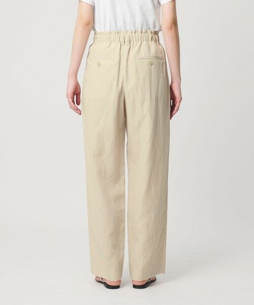 BEAUTY&YOUTH UNITED ARROWS / ビューティー&ユース ユナイテッドアローズ その他パンツ | 麻ブレンド バックゴム タック ワイドパンツ | 詳細9