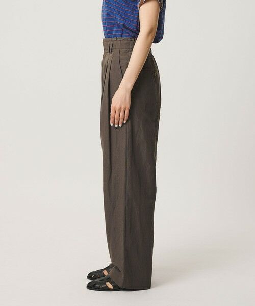 BEAUTY&YOUTH UNITED ARROWS / ビューティー&ユース ユナイテッドアローズ その他パンツ | 麻ブレンド バックゴム タック ワイドパンツ | 詳細18