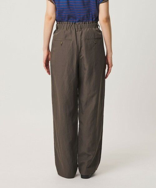 BEAUTY&YOUTH UNITED ARROWS / ビューティー&ユース ユナイテッドアローズ その他パンツ | 麻ブレンド バックゴム タック ワイドパンツ | 詳細19