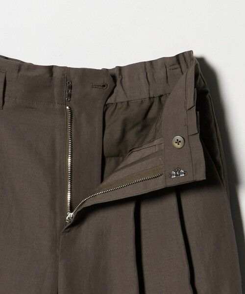 BEAUTY&YOUTH UNITED ARROWS / ビューティー&ユース ユナイテッドアローズ その他パンツ | 麻ブレンド バックゴム タック ワイドパンツ | 詳細15