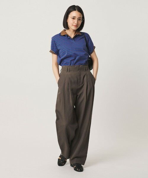 BEAUTY&YOUTH UNITED ARROWS / ビューティー&ユース ユナイテッドアローズ その他パンツ | 麻ブレンド バックゴム タック ワイドパンツ | 詳細16