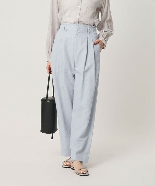 BEAUTY&YOUTH UNITED ARROWS / ビューティー&ユース ユナイテッドアローズ その他パンツ | 麻ブレンド バックゴム タック ワイドパンツ | 詳細20