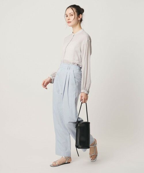 BEAUTY&YOUTH UNITED ARROWS / ビューティー&ユース ユナイテッドアローズ その他パンツ | 麻ブレンド バックゴム タック ワイドパンツ | 詳細22