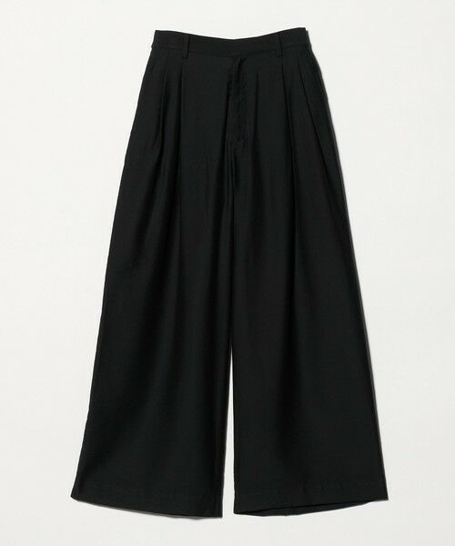 BEAUTY&YOUTH UNITED ARROWS / ビューティー&ユース ユナイテッドアローズ その他パンツ | セルロースナイロン ツイル タック ワイドパンツ ウォッシャブル | 詳細4
