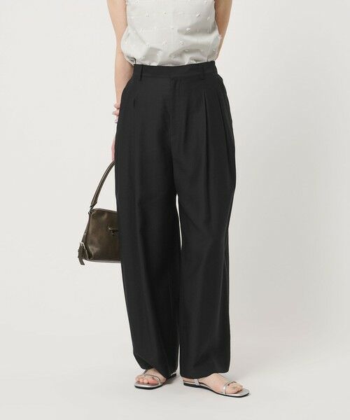 BEAUTY&YOUTH UNITED ARROWS / ビューティー&ユース ユナイテッドアローズ その他パンツ | セルロースナイロン ツイル タック ワイドパンツ ウォッシャブル | 詳細2