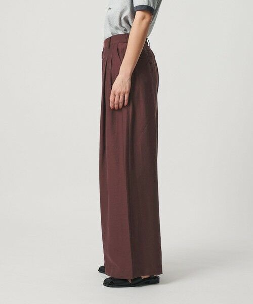 BEAUTY&YOUTH UNITED ARROWS / ビューティー&ユース ユナイテッドアローズ その他パンツ | セルロースナイロン ツイル タック ワイドパンツ ウォッシャブル | 詳細16