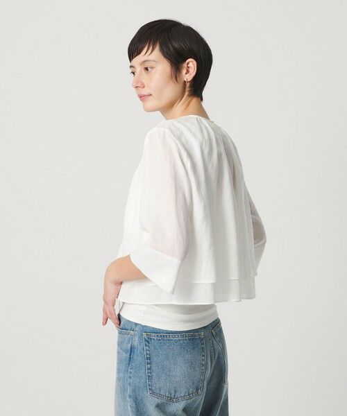 BEAUTY&YOUTH UNITED ARROWS / ビューティー&ユース ユナイテッドアローズ シャツ・ブラウス | 麻ブレンド フロントリボン ティアード シャツ ウォッシャブル | 詳細2