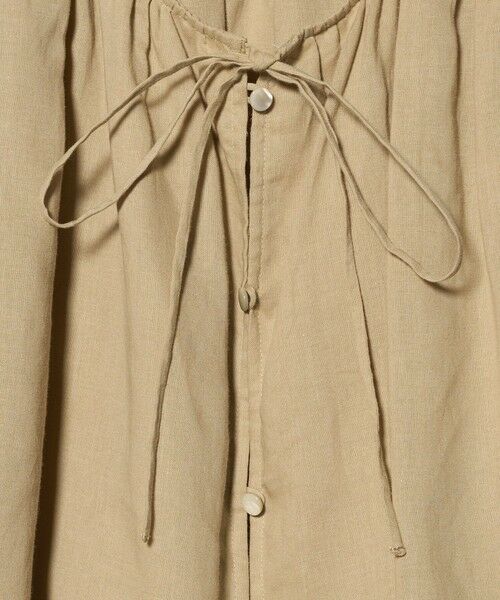 BEAUTY&YOUTH UNITED ARROWS / ビューティー&ユース ユナイテッドアローズ シャツ・ブラウス | 麻ブレンド フロントリボン ティアード シャツ ウォッシャブル | 詳細7