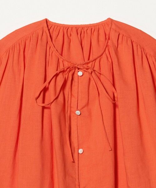 BEAUTY&YOUTH UNITED ARROWS / ビューティー&ユース ユナイテッドアローズ シャツ・ブラウス | 麻ブレンド フロントリボン ティアード シャツ ウォッシャブル | 詳細11